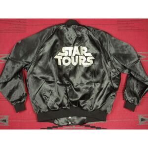 Size XL Disneyland Star Tours Satin Jacket by Disney Wear Star Wars Vintage 80s